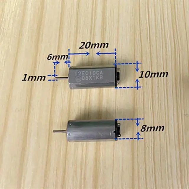 Alt view image 4 of 5 - M30 Flat Motor 1.5V-4.5V Low Voltage Start Micro Power Motor Solar DIY Production Motor 8*10*20mm Shaft Dia 1mm, 5350-15500rpm