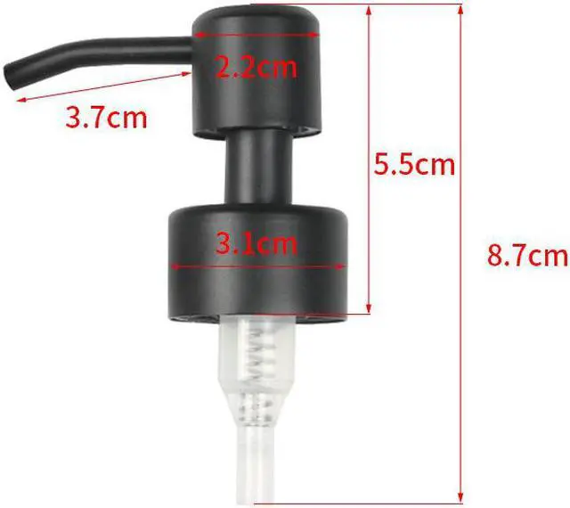 Alt view image 4 of 4 - 1PC Stainless Steel Matt Black Bottle Pump Shower Nozzle Pump Head Shampoo Press Pump Sanitizer Spray Nozzle