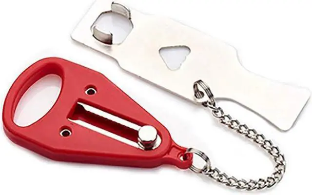 Alt view image 5 of 5 - 1PC Portable Door Safety Lock Anti-theft Padlock Security Locks Home Hardware PP and Iron Lock