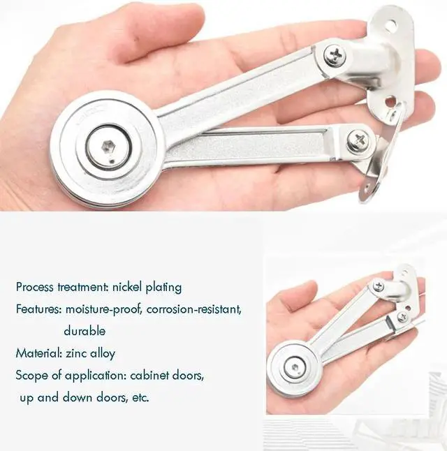 Alt view image 4 of 6 - Folding Lid Support Hinge Soft Close &Open Gas Spring Lid Lift Up Stay Buffer Damper for Kitchen Cabinet Door Cupboard Toy Box