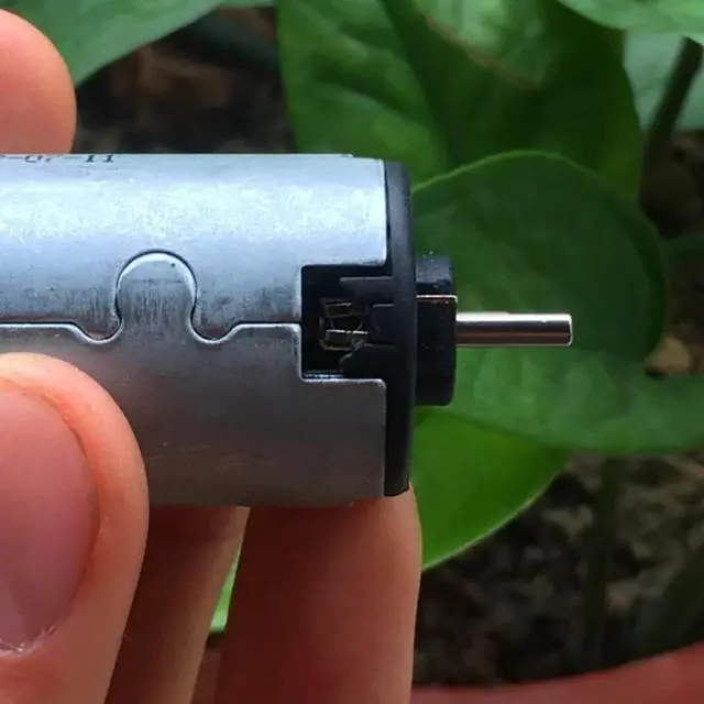 Alt view image 2 of 5 - OT-CL-2448 DC Carbon Brush Motor with Double D Shaft, DC 12-24V, 3300-6800rpm, for Electric Curtains, Gear Motor Shaft Dia 2mm