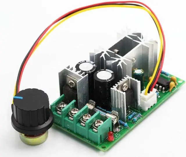 Alt view image 2 of 6 - 1PC DC Brushed Motor Governor 12v 24v 36v 48v High Power Drive Module PWM Controller 20A Current Regulator 25KHZ DC10V-60V