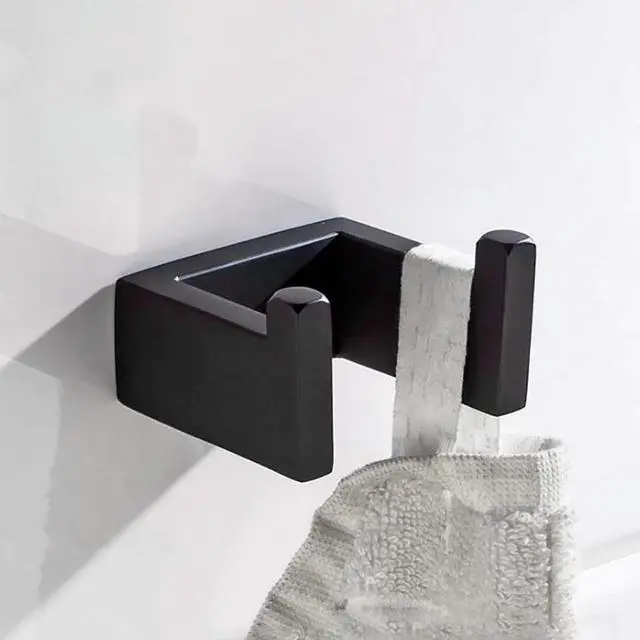 Main image of Stainless Steel  Double Hook Clothes Pegs Robe Hooks Wall Mounted Bathroom Towel Hooks Home Door Coat Hanger Hook Storage Rack