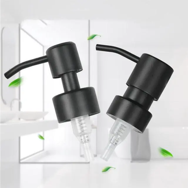 Main image of 1PC Stainless Steel Matt Black Bottle Pump Shower Nozzle Pump Head Shampoo Press Pump Sanitizer Spray Nozzle
