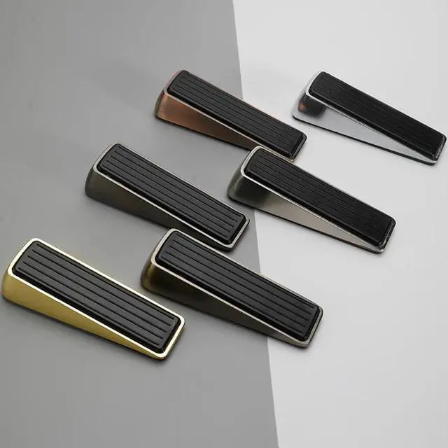 Alt view image 2 of 6 - 1Pc Anti-collision Door Stops Zinc Alloy Rubber Base Non-slip Safety Door Stopper Household Bathroom Door Hidden Holder Doorstop