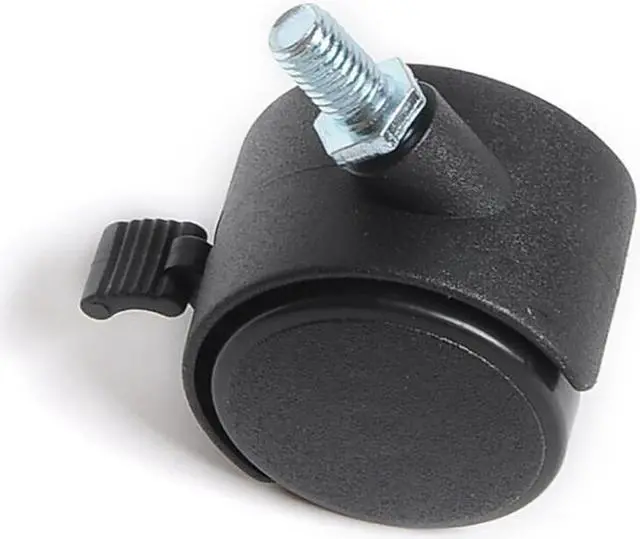 Alt view image 4 of 6 - 4PCS/Lot 1.5 Inch Floor Protector Nylon Casters Wheels with Brake, 8mm Screw Mounting, Wheels for Office Chair, Furniture