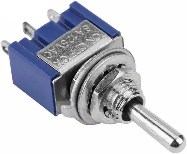 Alt view image 2 of 4 - 1pcs 6A Miniature Electrical Toggle Switch Single Pole Three Throw Power Switch ON-OFF-ON AC 125V Toggle Switch