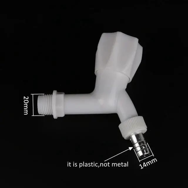 Alt view image 2 of 3 - 1pc 1/2" male thread PP faucet kitchen plastic water tap 1/2 inch slanted bibcocks plumbing faucets garden connector