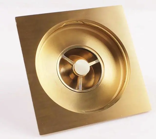 Alt view image 6 of 6 - DONYUMMYJO 1pc 4 Inch Copper Deodorant Square Floor Drain Bathroom Washing Machine Floor Drain