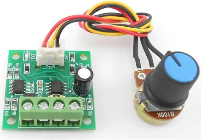 Alt view image 3 of 4 - PWM DC Motor Regulator Low Voltage 1.8v 3v 5v 6v 12v Motor Driver Speed Controller Module Current Control Output 0-2A DIY Supply