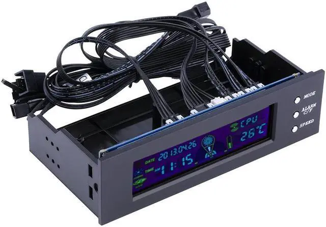 Alt view image 6 of 6 - 1PCS LCD Panel CPU Fan Speed Controller Temperature Display 5.25 inch PC Fan Speed Controller