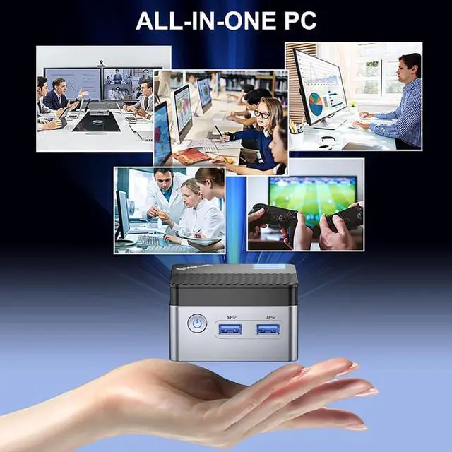Alt view image 7 of 7 - MLLSE GMKtec KB5 Mini PC Intel Celeron N5105 Windows 11 Pro 4K 8GB RAM 128GB ROM WiFi5 BT4.2 Desktop Computer Mini Pc Work