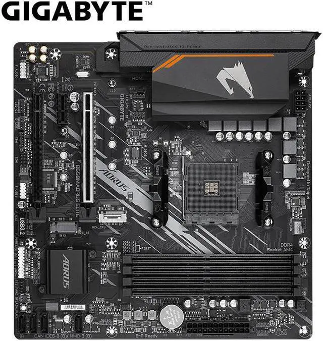 Alt view image 15 of 18 - GIGABYTE B550M AORUS ELITE AM4 AMD B550 Micro-ATX Motherboard with DDR4, Dual M.2, PCIe 4.0, Realtek GbE LAN