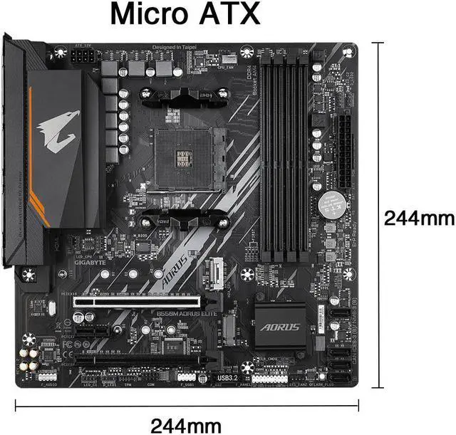 Alt view image 17 of 18 - GIGABYTE B550M AORUS ELITE AM4 AMD B550 Micro-ATX Motherboard with DDR4, Dual M.2, PCIe 4.0, Realtek GbE LAN