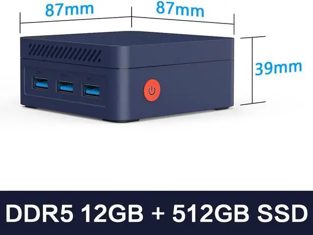 Alt view image 7 of 7 - MLLSE Mini PC G2 Pro 12GB RAM 512GB SSD Mini Computer, Mini Desktop Computer with Intel Twin Lake N150 Quad Core Processor, WiFi 5/BT5.1/HDMI/DP/ 4K HD/USB3.2 Gen2*3