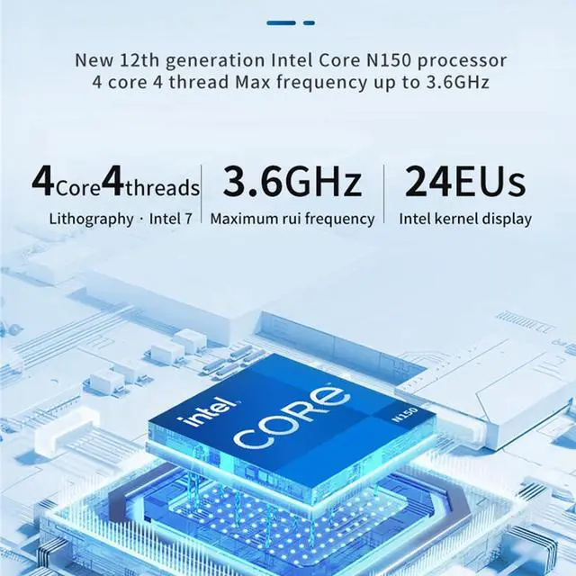 Alt view image 3 of 7 - MLLSE Mini PC G2 Pro 12GB RAM 512GB SSD Mini Computer, Mini Desktop Computer with Intel Twin Lake N150 Quad Core Processor, WiFi 5/BT5.1/HDMI/DP/ 4K HD/USB3.2 Gen2*3