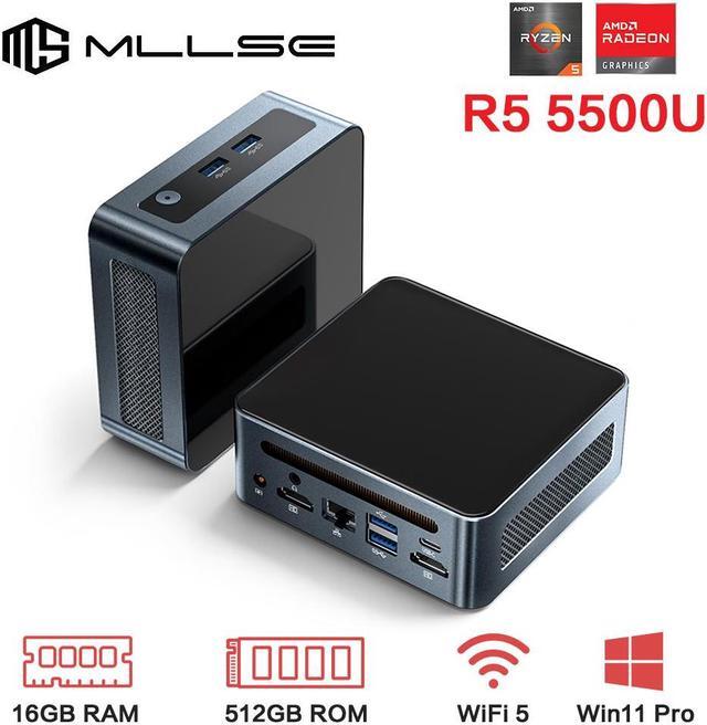 Alt view image 6 of 7 - MLLSE Mini PC G1 Mini Desktop Computer with AMD Ryzen 5 5500U 6Cores Processor,12 Threads, 16GB RAM 512GB SSD Mini Computer, Dual SSD2xPCIE 3.0/2xDDR4/WiFi 5/BT/4K HD/TYPE-C/USB 3.0