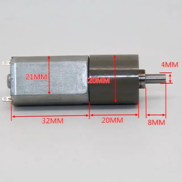 Alt view image 2 of 6 - 180 Model All Metal Gearwheel Micro Motor DC 1.5-4.5V 250-450MA 45-300RPM 4mm D-axis Decelerate Geared Motor for DIY Robot Toys