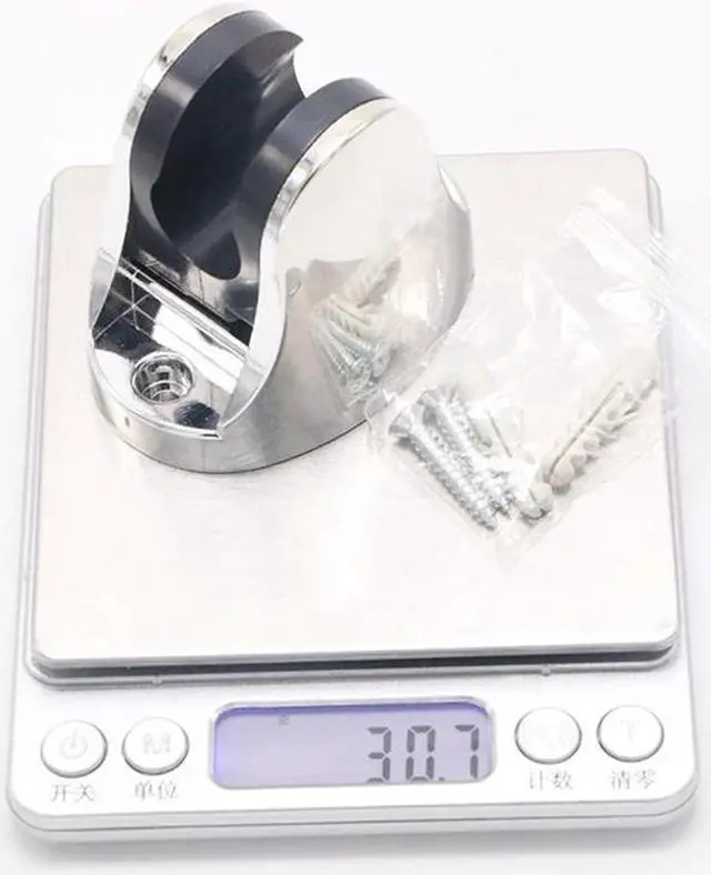 Alt view image 5 of 5 - Chrome Adjustable Bathroom Shower Base Holder Adjustable Hose Wall Mount Head Stand Bracket Shower Bracket