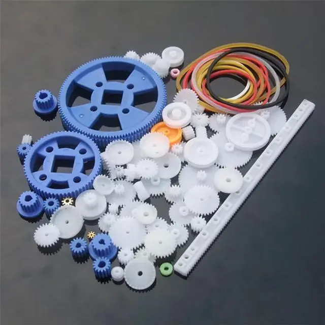 Alt view image 4 of 5 - 80pcs/set DIY Toy Parts Gear Kit Gears, Belt, Bushings, Copper Teeth, Pulley, Single Gear Parts Robot Motor Gearbox Accessories