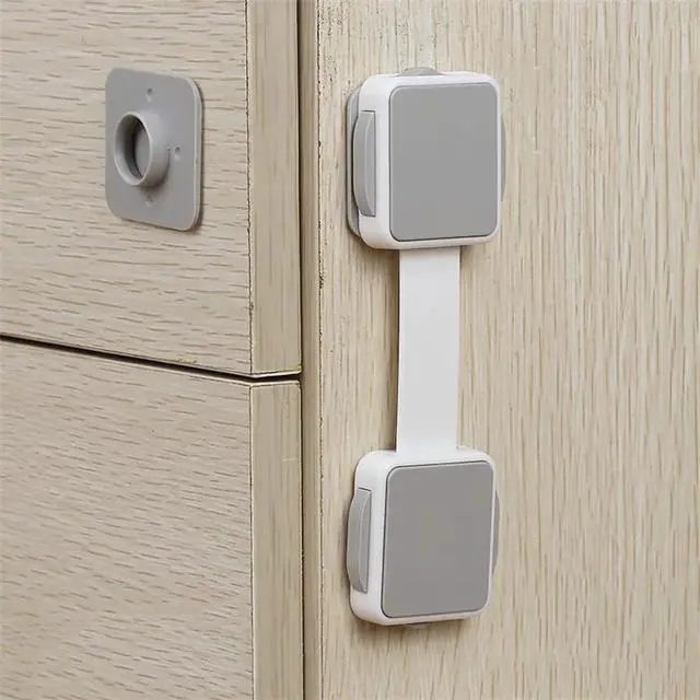Alt view image 3 of 6 - ABS Multi-function Refrigerator Drawer Locks Child Safety Cabinet Lock Baby Kids Protection Safety Lock Door Stops 220*45*15mm