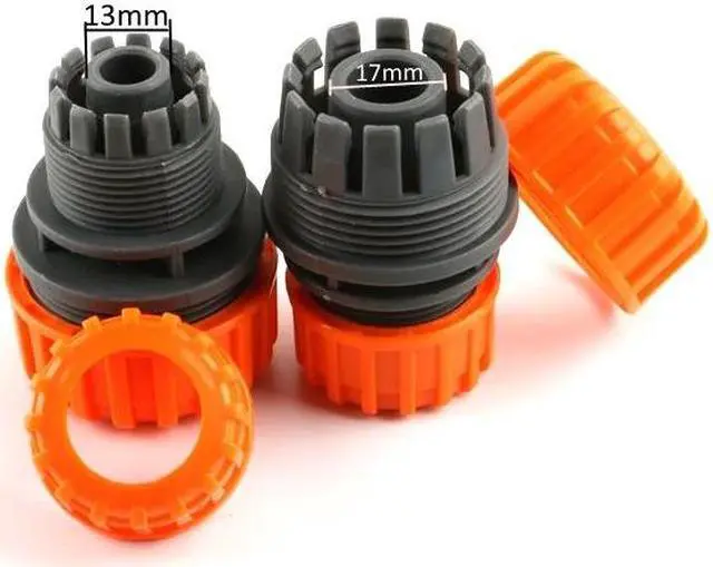 Alt view image 2 of 3 - 2pcs UP-CLOUD Plastic 16mm to 20mm Soft Hose Repair Quick Connector for Garden Irrigation Watering 1/2"-3/4" Drip Tape Adapter