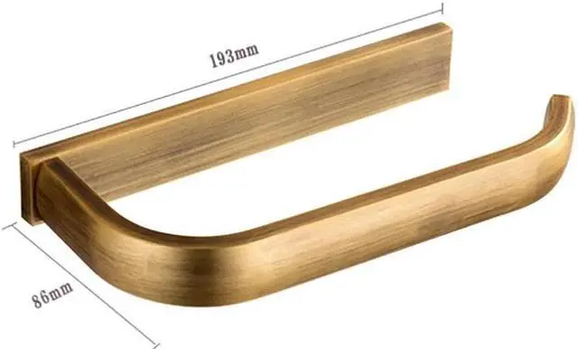 Alt view image 6 of 6 - Antique Copper Toilet Paper Holder Rack Hotel Bathroom Roll Tissue Hanging Bar European Style Brass Paper Towel Shelf Decoration