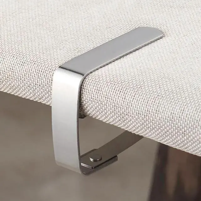 Alt view image 5 of 5 - 4PCS/Lot Adjustable Tablecloth Clips Stainless Steel Table Cover Clamps Table Cloth Clips for Kitchen Restaurant Picnic Tables