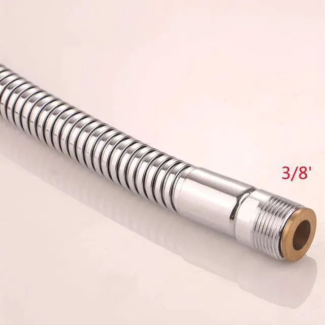 Alt view image 3 of 4 - 3/8' Thick Hose Stainless Steel Pull-Out Faucet Kitchen Tap Telescopic Basin Faucet Pull-Out tube Fittings 1.5M