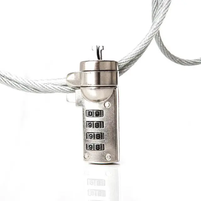 Alt view image 2 of 4 - Notebook Laptop Combination Lock Security Cable - 4 Digital Password Protections Security Cable Lock for Laptops and Projectors
