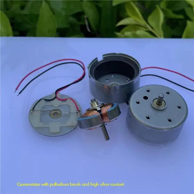 Alt view image 5 of 6 - Precious Metal Brushes 300 Micro Motor with Wires, DC3V-6V Low Voltage Start Motor, for USB Solar DIY Production and DVD Motor