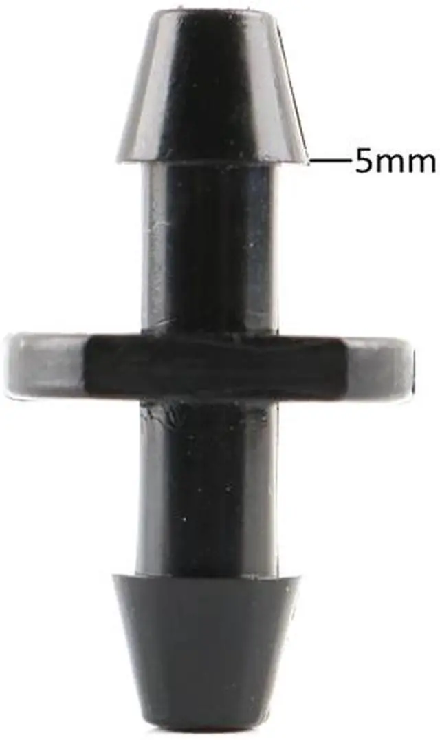 Alt view image 2 of 4 - 100pcs UP-CLOUD 1/8" Barbed Double Way Connector 3/5mm Garden hose Micro Irrigation System Watering Tube Joint Pipe Adapter