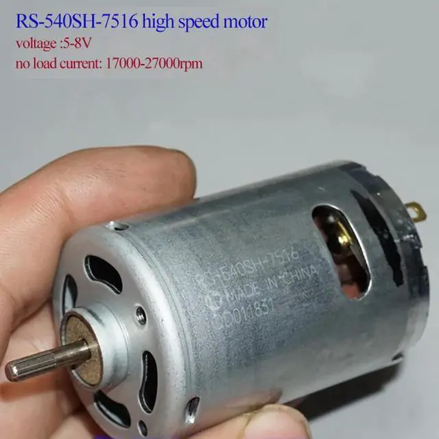 Alt view image 2 of 6 - RS540-7516 5-8V high speed DC motor, for boat car model dynamic electric powerful tool vacuum cleaning machine