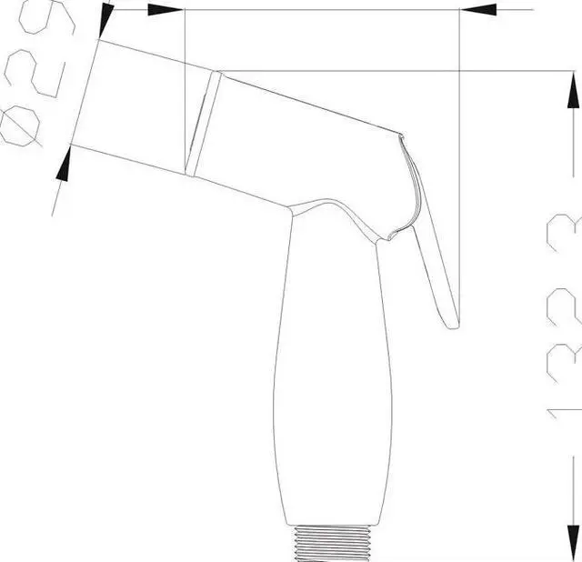 Alt view image 5 of 5 - 1pc Black Handheld Bidet Spray ABS Shower Sprayer  Toilet Faucet Shower Bidet