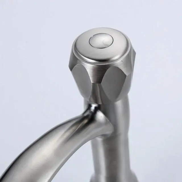 Alt view image 5 of 6 - 304 Stainless Steel Basin Faucet Bathroom Faucet Single Cold Tap Single Hole Countertop installation Basin Faucets