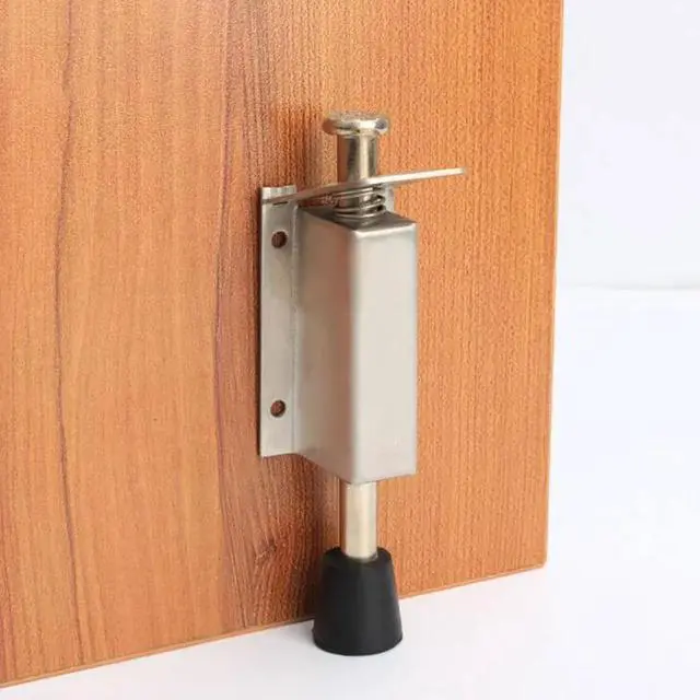 Main image of Kickdown Door Stopper Stainless Steel Spring Loaded Foot Pedal Door Stops Holder Heavy Duty Door Locks Holder 140mm Length