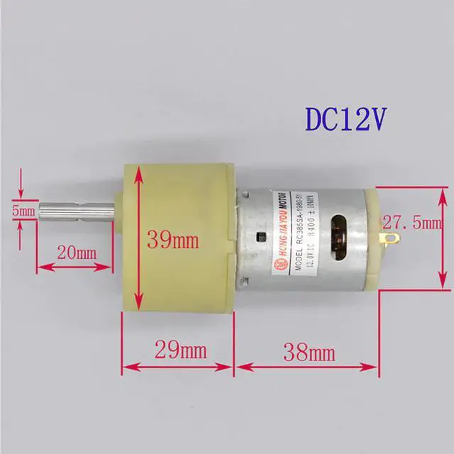 Main image of Alloy Gearwheel RS385 Micro Gear Motor 6-12V 0.2-0.24A 30-60RPM Carbon Brush Deceleration Electric Machinery DIY Smart Car Toys