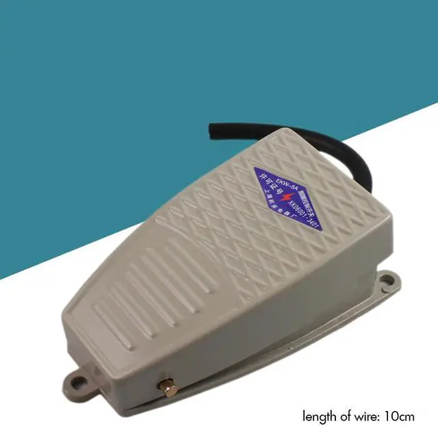 Main image of Foot Switch EKW-5A Switch for Spot Welding Machine Self Reset Foot Switch Anti-slip Pedal Switch Aluminum Shell with Wire