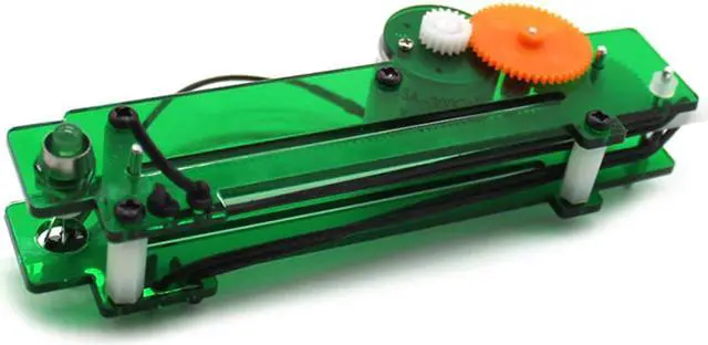 Alt view image 4 of 5 - 1PC Rack Pull Generator with Light Kinetic Electric Energy Conversion Motor Rack Gear DIY Assembly Model Kit Science Educational