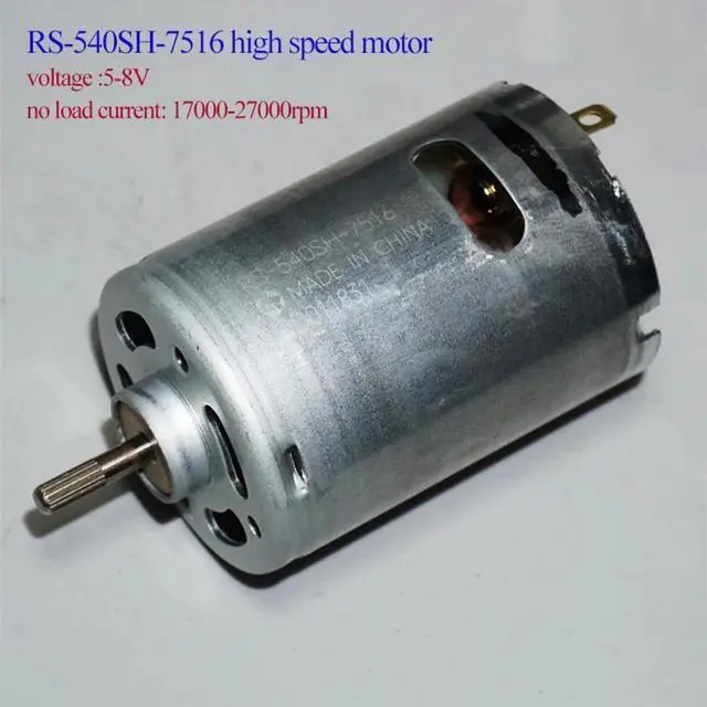 Main image of RS540-7516 5-8V high speed DC motor, for boat car model dynamic electric powerful tool vacuum cleaning machine