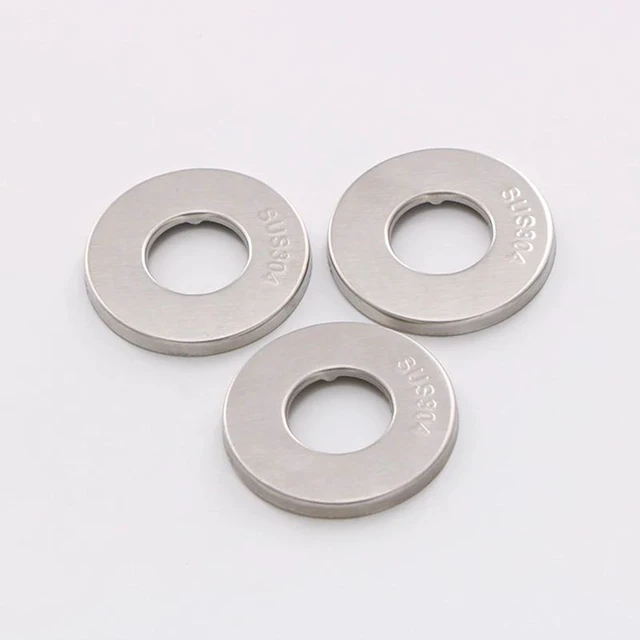 Alt view image 2 of 4 - 10pcs Shower Faucet Decorative Cover Brushed Finish 304 Stainless Steel Cover Bathroom Accessories