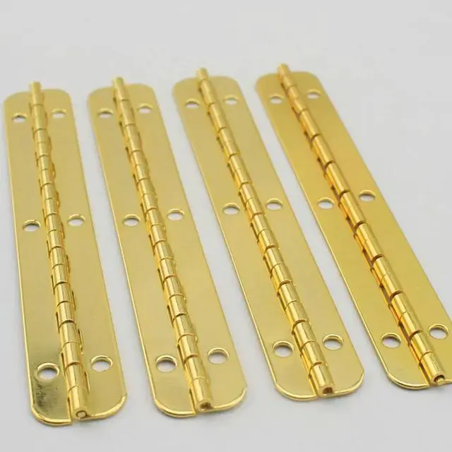 Main image of 2Pcs/lots 180 Degree Wooden Box Hinge 100MM Window Door Narrow Side Hinge Iron Gold/Sliver Furniture Hinges Hardware Accessories