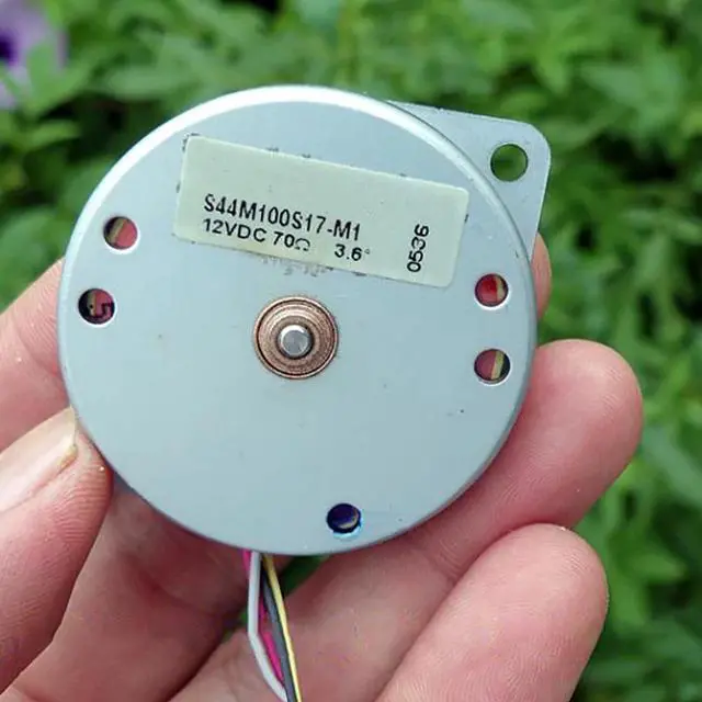 Alt view image 5 of 6 - 44MM Two Phase Four Wire Ultra-thin Stepper Motor, 10-Copper Gear, 0.5 Modulus DC 12V 3.6 Degree Stepper Motor Shaft Dia 1.5MM