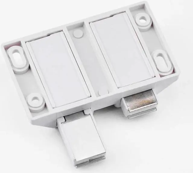 Alt view image 4 of 6 - Silent Double Door Cabinet Door Catch Stopper Push-type Rebounder Square Push to Open Touch for Cupboard Furniture Hardware