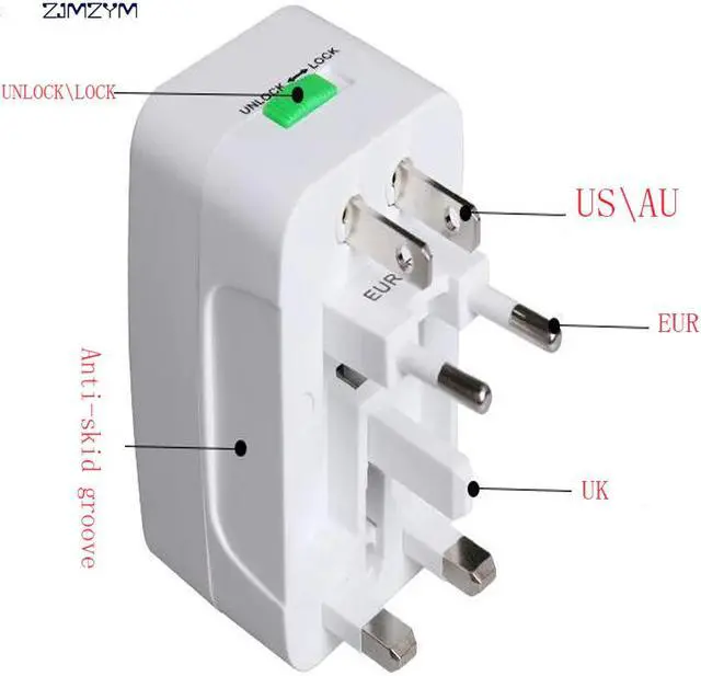 Main image of Real Rushed Travel Converter Adaptor Universal Conversion Plug Multi-purpose For Many Countries,such As Us\uk\au\eur Etc.
