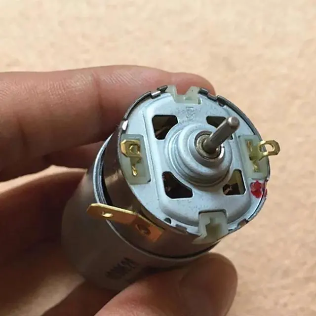 Alt view image 4 of 5 - Micro Carbon Brush Motor 395 Double Output Shafts Mini DC Motor for DIY Robot Model DC 18V 11700 rpm, Shaft Diameter 2.3mm