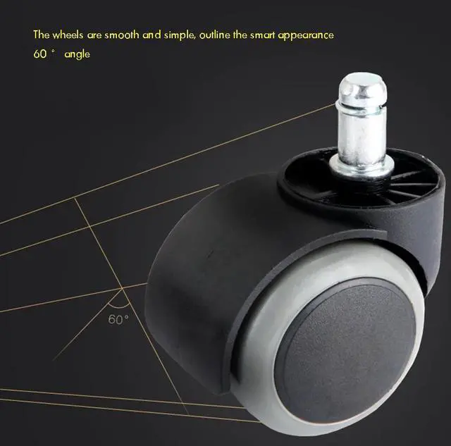 Alt view image 5 of 5 - 2 Inch Replacement Office Chair Casters Wheels Universal Mute Floor Protecting Casters Wheels for Furniture Hardware, 25KG Load