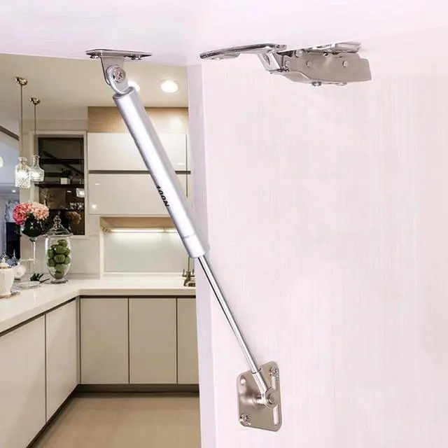 Alt view image 2 of 6 - 1PC Hydraulic Gas Spring Lid Support Hinge Heavy Duty Lid Stay 100N/10kg with Soft Close Support Furniture Kitchen Cabinet Hinge