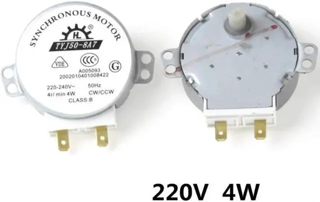 Main image of Hot Selling AC 220V-240V 50Hz CW / CCW Microwave Table Turn Synchronous Motor Table TYJ50-8A7 D Shaft 4RPM VEJ20 P20