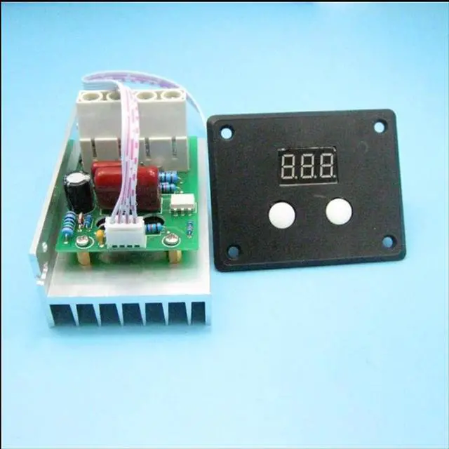Alt view image 2 of 3 - 10000w SCR digital voltage regulator, electric oven dimming, speed, temperature, high power AC 220V thermostat